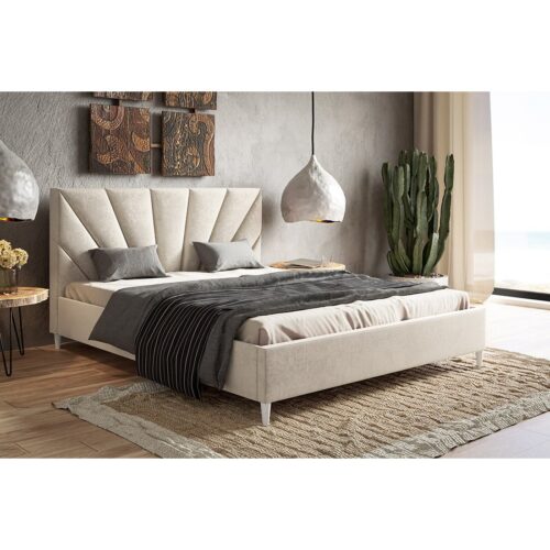 Lux Model 3 Polstret Sengeramme Med Opbevaring Fra CozyQuilt Sleep | Håndlaves i Møbelstof, Fløjl, Velour & Læder - Billede 1