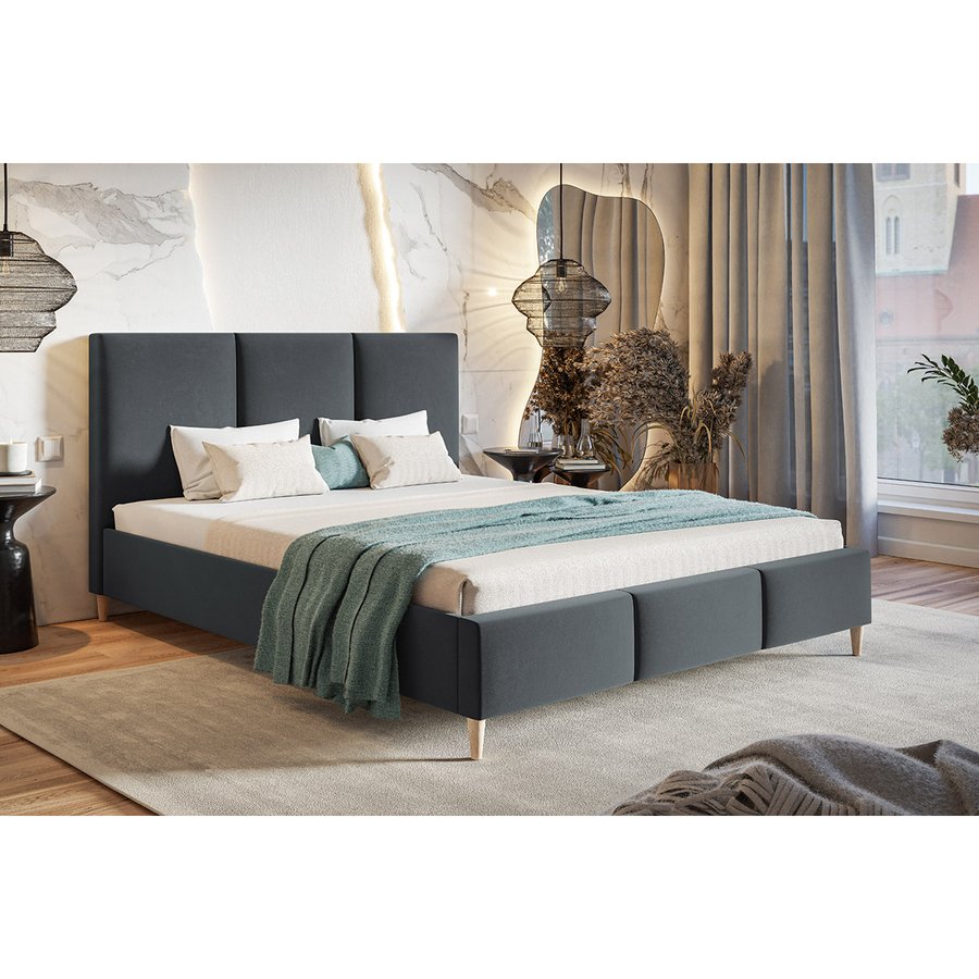 Lux Model 7 Polstret Sengeramme Med Opbevaring Fra CozyQuilt Sleep | Håndlaves i Møbelstof, Fløjl, Velour & Læder - Billede 2