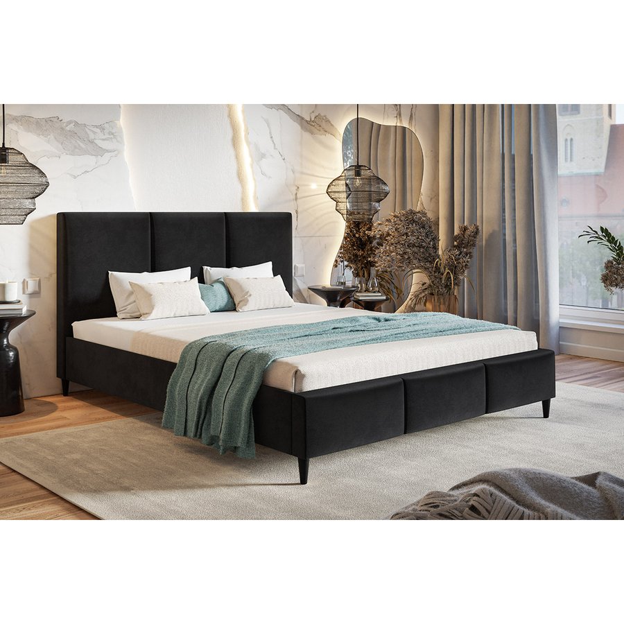 Lux Model 7 Polstret Sengeramme Med Opbevaring Fra CozyQuilt Sleep | Håndlaves i Møbelstof, Fløjl, Velour & Læder - Billede 4