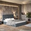 Gold Model 1 Polstret Sengeramme Med Opbevaring Fra CozyQuilt Sleep | Håndlaves i Møbelstof, Fløjl, Velour & Læder - Billede 2