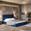 Gold Model 1 Polstret Sengeramme Med Opbevaring Fra CozyQuilt Sleep | Håndlaves i Møbelstof, Fløjl, Velour & Læder - Billede 3