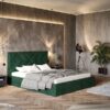 Gold Model 1 Polstret Sengeramme Med Opbevaring Fra CozyQuilt Sleep | Håndlaves i Møbelstof, Fløjl, Velour & Læder - Billede 4