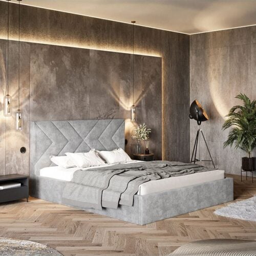 Gold Model 1 Polstret Sengeramme Med Opbevaring Fra CozyQuilt Sleep | Håndlaves i Møbelstof, Fløjl, Velour & Læder - Billede 5