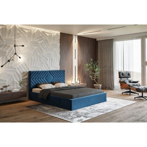 Gold Model 2 Polstret Sengeramme Med Opbevaring Fra CozyQuilt Sleep | Håndlaves i Møbelstof, Fløjl, Velour & Læder - Billede 1