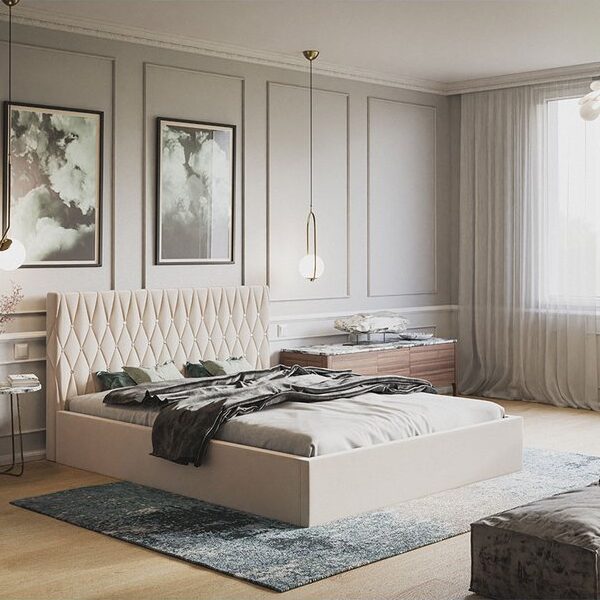 miljoe-gold-model-3-polstret-sengeramme-med-opbevaring-fra-cozyquilt-sleep-hn-1 Gold Model 3 Polstret Sengeramme Med Opbevaring Fra CozyQuilt Sleep | Håndlaves i Møbelstof, Fløjl, Velour & Læder - Billede 1