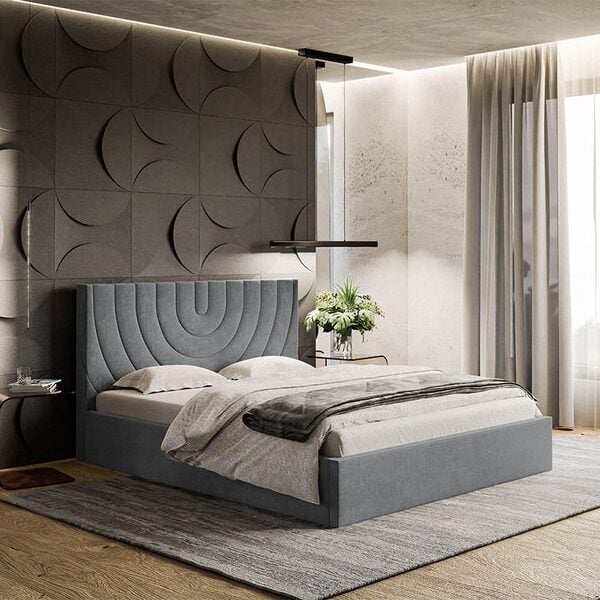 Gold Model 6 Polstret Sengeramme Med Opbevaring Fra CozyQuilt Sleep | Håndlaves i Møbelstof, Fløjl, Velour & Læder - Billede 4