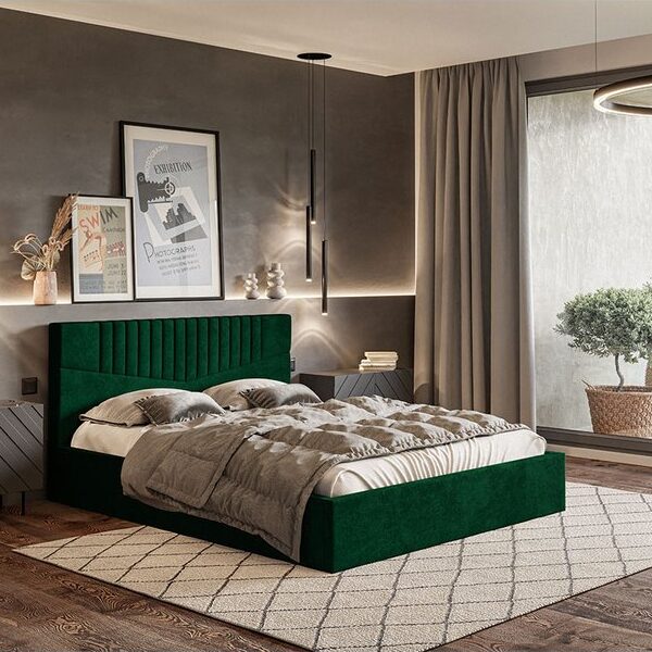 Gold Model 7 Polstret Sengeramme Med Opbevaring Fra CozyQuilt Sleep | Håndlaves i Møbelstof, Fløjl, Velour & Læder - Billede 5