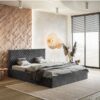 miljoe-gold-model-8-polstret-sengeramme-med-opbevaring-fra-cozyquilt-sleep-hn-1 Gold Model 8 Polstret Sengeramme Med Opbevaring Fra CozyQuilt Sleep | Håndlaves i Møbelstof, Fløjl, Velour & Læder - Billede 1