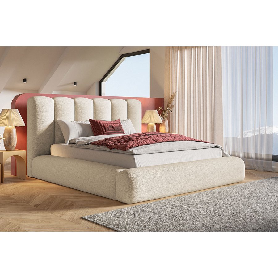 Premium Model 2 Polstret Sengeramme Med Opbevaring Fra CozyQuilt Sleep | Håndlaves i Møbelstof, Fløjl, Velour & Læder - Billede 4