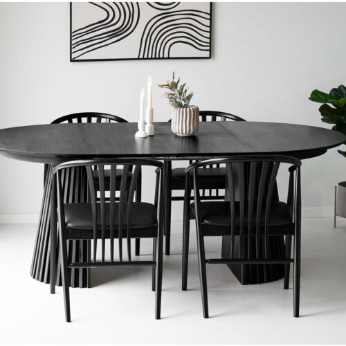 Osaka Agustin Spisebordssæt Sort Sæt