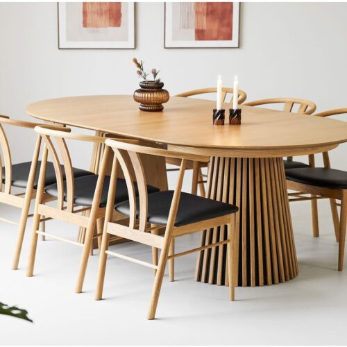 Osaka Artenara Spisebordssæt Eg Natur Sort