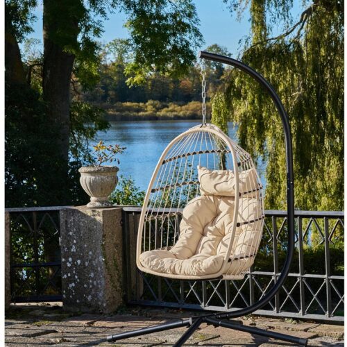 Patras Hængestol Beige Grå Sort