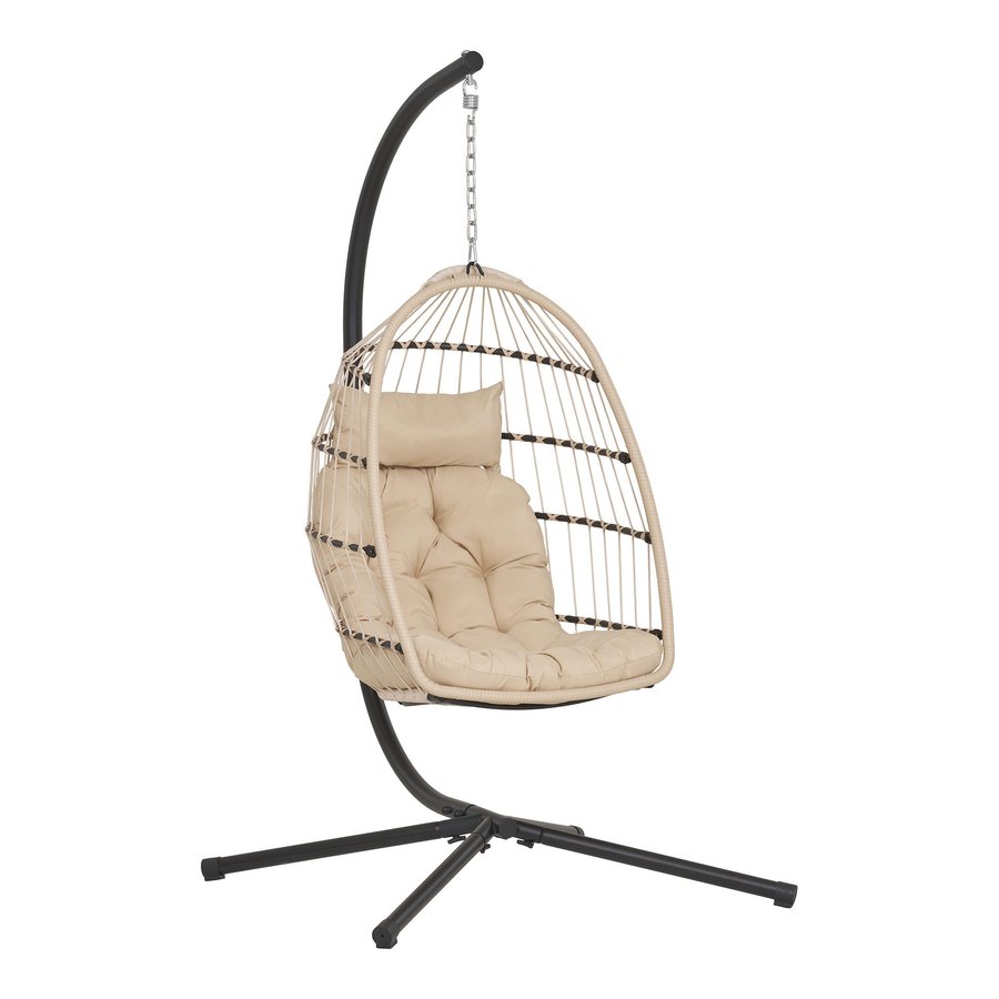patras-hngestol-i-beigegrsort-fra-house-nordic-107x117x195cm-7850000-3 Patras Hængestol Beige Grå Sort