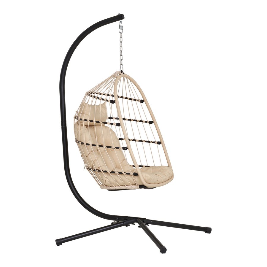 patras-hngestol-i-beigegrsort-fra-house-nordic-107x117x195cm-7850000-5 Patras Hængestol Beige Grå Sort