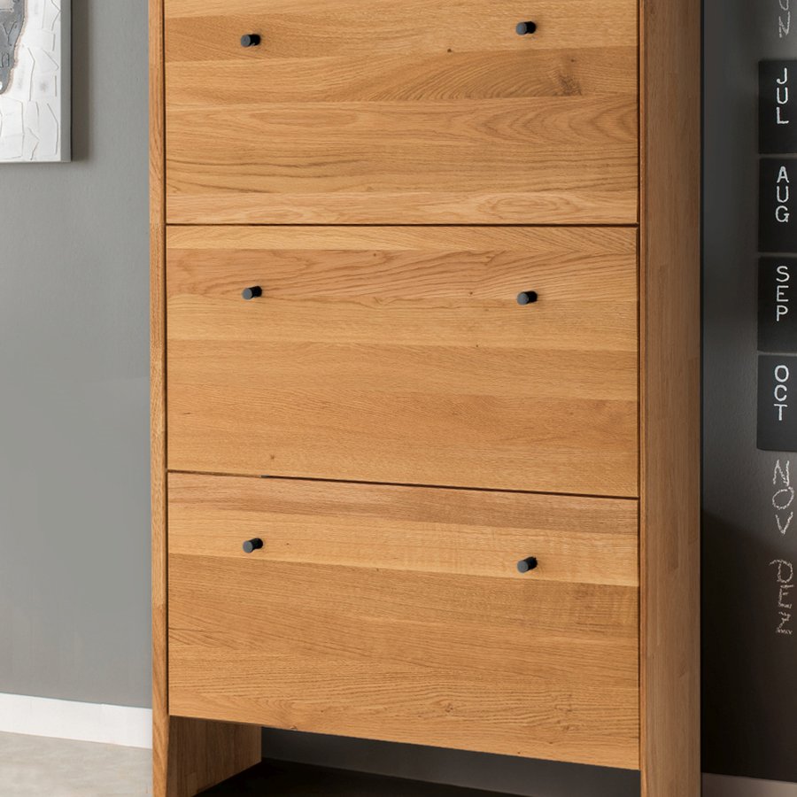 shoe-cabinet-colon-w3-drw-oak-oil810303-92-1 SHOE CABINET COLON w/3 DRW. OAK OIL.810303-92 - Billede 1