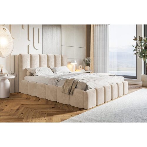 Slim Model 11 Polstret Sengeramme Med Opbevaring Fra CozyQuilt Sleep | Håndlaves i Møbelstof, Fløjl, Velour & Læder - Billede 1