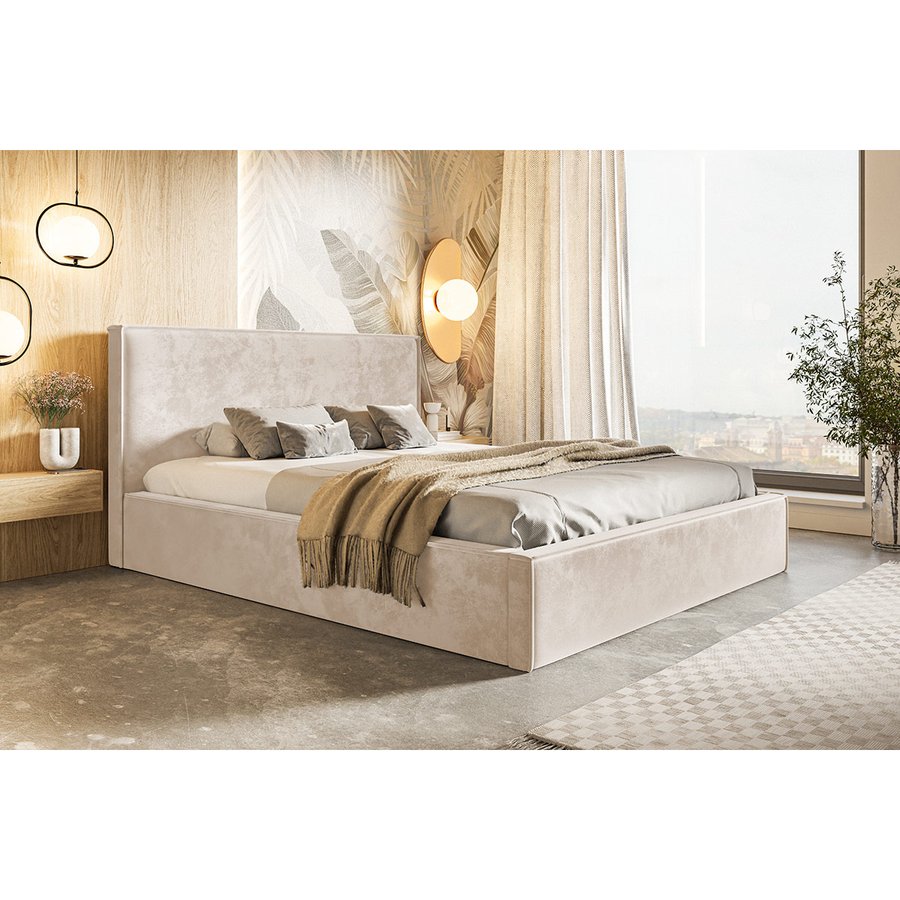 Slim Model 13 Polstret Sengeramme Med Opbevaring Fra CozyQuilt Sleep | Håndlaves i Møbelstof, Fløjl, Velour & Læder - Billede 1