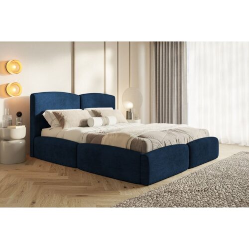 Slim Model 17 Polstret Sengeramme Med Opbevaring Fra CozyQuilt Sleep | Håndlaves i Møbelstof, Fløjl, Velour & Læder - Billede 4