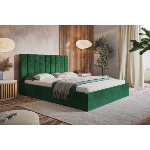 Slim Model 9 Polstret Sengeramme Med Opbevaring Fra CozyQuilt Sleep | Håndlaves i Møbelstof, Fløjl, Velour & Læder - Billede 1