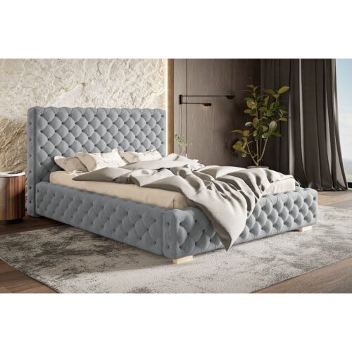 Superior Model 15 Polstret Sengeramme Med Opbevaring Fra CozyQuilt Sleep | Håndlaves i Møbelstof, Fløjl, Velour & Læder