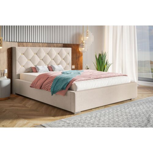 Superior Model 17 Polstret Sengeramme Med Opbevaring Fra CozyQuilt Sleep | Håndlaves i Møbelstof, Fløjl, Velour & Læder