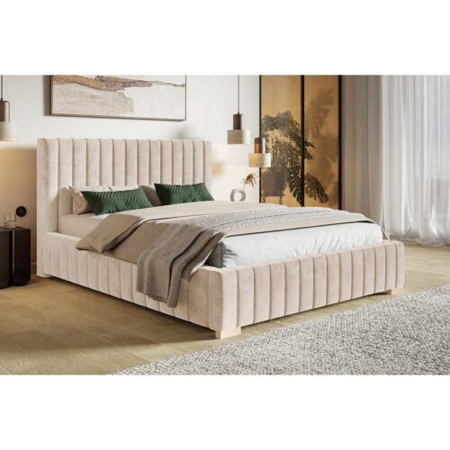 Top Model 11 Polstret Sengeramme Med Opbevaring Fra CozyQuilt Sleep | Håndlaves i Møbelstof, Fløjl, Velour & Læder - Billede 1