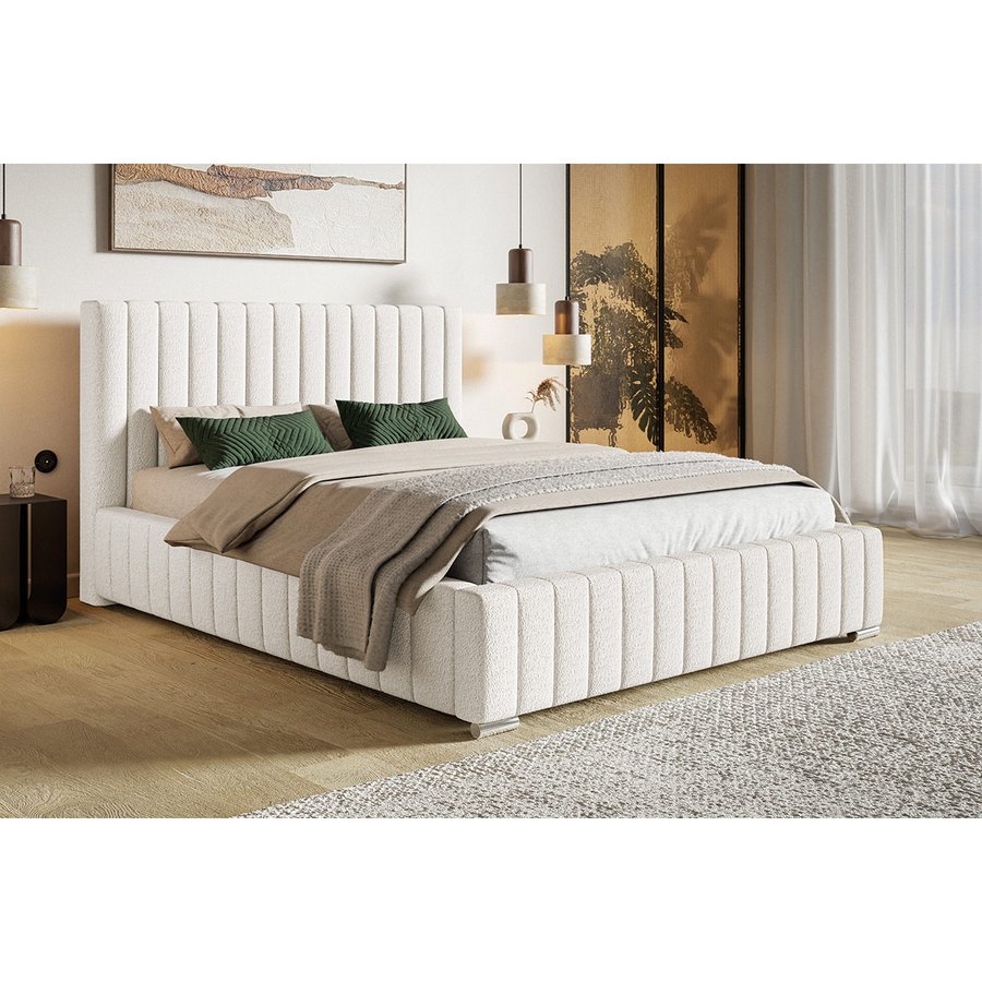 Top Model 11 Polstret Sengeramme Med Opbevaring Fra CozyQuilt Sleep | Håndlaves i Møbelstof, Fløjl, Velour & Læder - Billede 2