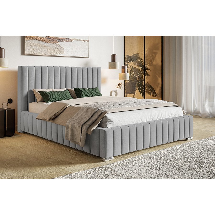 Top Model 11 Polstret Sengeramme Med Opbevaring Fra CozyQuilt Sleep | Håndlaves i Møbelstof, Fløjl, Velour & Læder - Billede 5