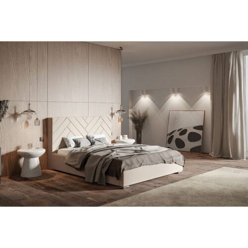 Top Model 4 Polstret Sengeramme Med Opbevaring Fra CozyQuilt Sleep | Håndlaves i Møbelstof, Fløjl, Velour & Læder - Billede 1