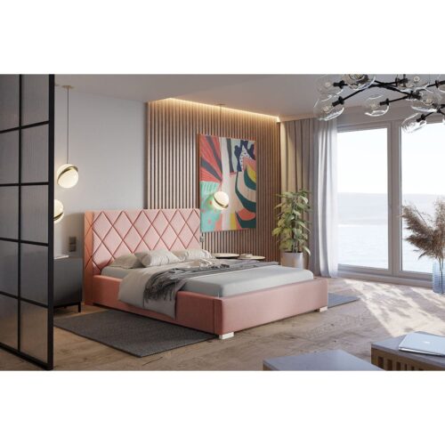 Top Model 7 Polstret Sengeramme Med Opbevaring Fra CozyQuilt Sleep | Håndlaves i Møbelstof, Fløjl, Velour & Læder - Billede 1