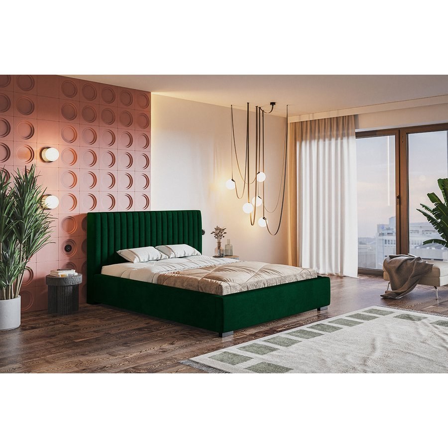Top Model 9 Polstret Sengeramme Med Opbevaring Fra CozyQuilt Sleep | Håndlaves i Møbelstof, Fløjl, Velour & Læder - Billede 5