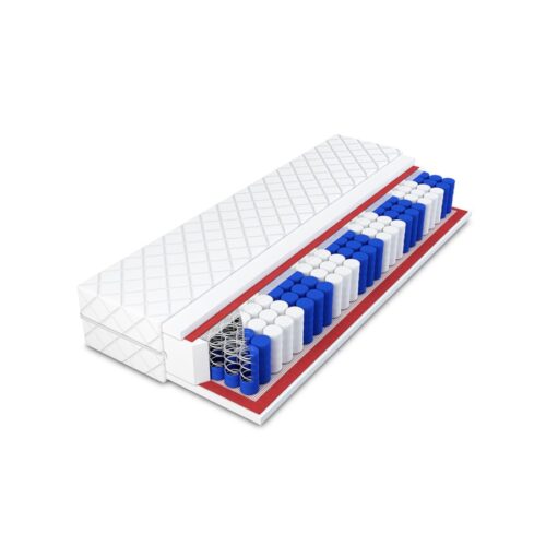 9 Zoners Springmadras i 17cm Med Indbygget Topmadras Fra CozyQuilt Sleep | Side 1 + Side 2 = Polyester (Medium) - Billede 1