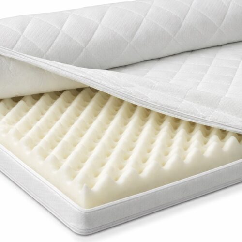 Topmadras i Purskum med Æggebakker & Polyester Betræk fra Lexpo Living | 80/90/120/140/160/180x200x6 cm