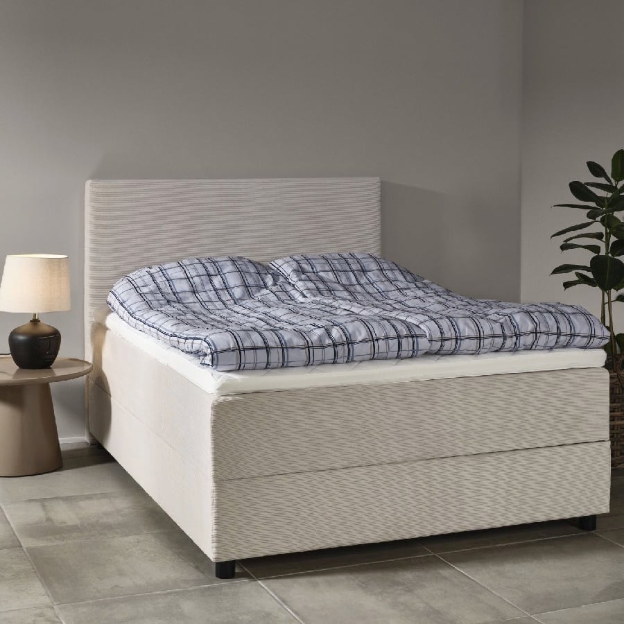 Space Dreams Seng i Møbelstof med Opbevaring & Sorte Træben fra Lexpo Living | 80:90:120:140:160:180x200x55 cm | Flere Farver hos uniquebeds, home & living