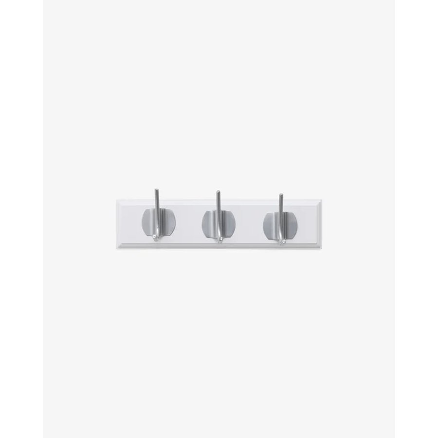 edgy-knagerkke-i-hvid-mdf-med-kromfinish-knager-fra-nordal-368-knager-1 EDGY Knagerække i Hvid MDF med Kromfinish Knager fra Nordal | 3/6/8 Knager | 30/60/90x7x6,5 cm hos uniquebeds, home & living - Billede 1