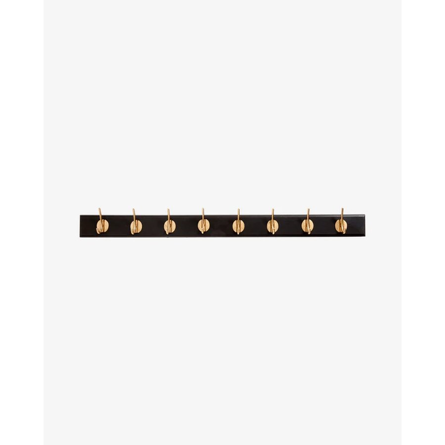 edgy-knagerkke-i-sort-mdf-med-messinglook-knager-fra-nordal-12368-knag-12 EDGY Knagerække i Sort MDF med Messinglook Knager fra Nordal | 1/2/3/6/8 Knager | 10/20/30/60/90x7x6,5 cm hos uniquebeds, home & living - Billede 12