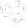 komfort-model-3-polstret-3-personers-sofa-med-sovefunktion-opbevaring-4 Komfort Model 3 Polstret 3-Personers Sofa Med Sovefunktion & Opbevaring Fra CozyQuilt Furniture | Håndlaves i Møbelstof, Fløjl, Velour & Læder - Billede 4