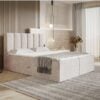 Box Model 1 Polstret Sengeramme Med Opbevaring Fra CozyQuilt Sleep | Håndlaves i Møbelstof, Fløjl, Velour & Læder - Billede 1