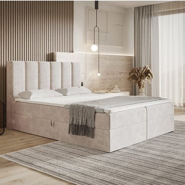 Box Model 1 Polstret Sengeramme Med Opbevaring Fra CozyQuilt Sleep | Håndlaves i Møbelstof, Fløjl, Velour & Læder - Billede 1