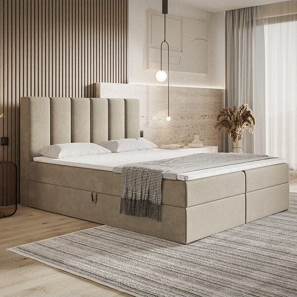Box Model 1 Polstret Sengeramme Med Opbevaring Fra CozyQuilt Sleep | Håndlaves i Møbelstof, Fløjl, Velour & Læder - Billede 2