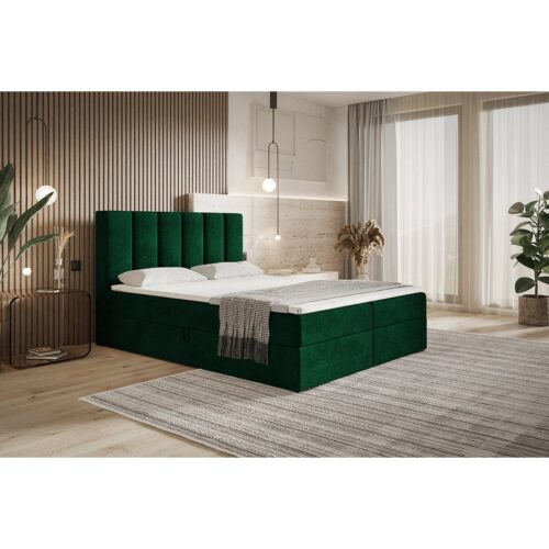 Box Model 1 Polstret Sengeramme Med Opbevaring Fra CozyQuilt Sleep | Håndlaves i Møbelstof, Fløjl, Velour & Læder - Billede 5