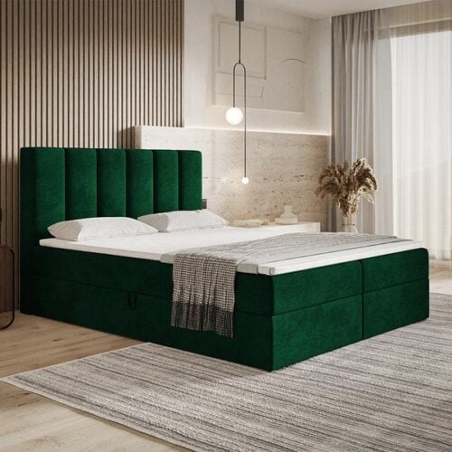 Box Model 1 Polstret Sengeramme Med Opbevaring Fra CozyQuilt Sleep | Håndlaves i Møbelstof, Fløjl, Velour & Læder - Billede 5