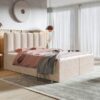Box Model 10 Polstret Sengeramme Med Opbevaring Fra CozyQuilt Sleep | Håndlaves i Møbelstof, Fløjl, Velour & Læder - Billede 1