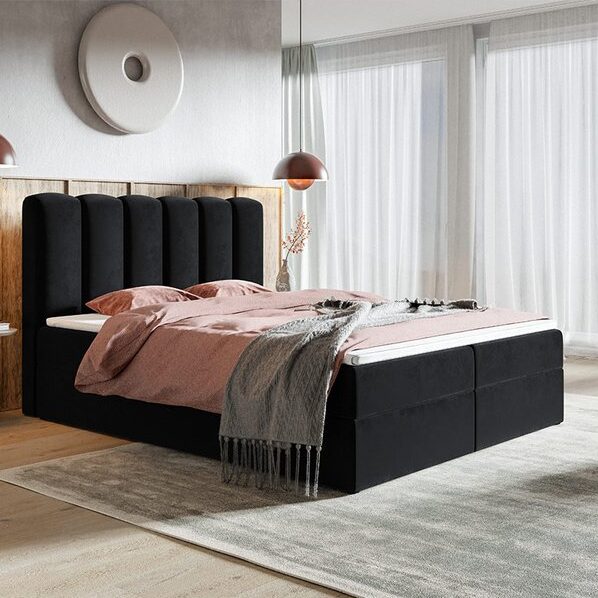 Box Model 10 Polstret Sengeramme Med Opbevaring Fra CozyQuilt Sleep | Håndlaves i Møbelstof, Fløjl, Velour & Læder - Billede 2
