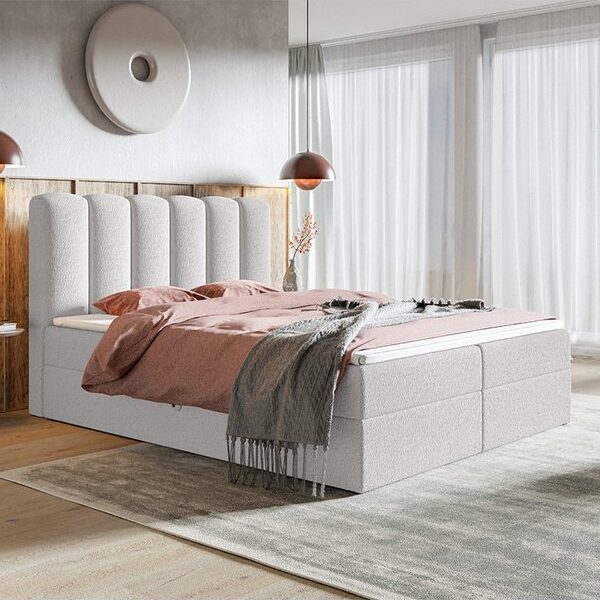Box Model 10 Polstret Sengeramme Med Opbevaring Fra CozyQuilt Sleep | Håndlaves i Møbelstof, Fløjl, Velour & Læder - Billede 3