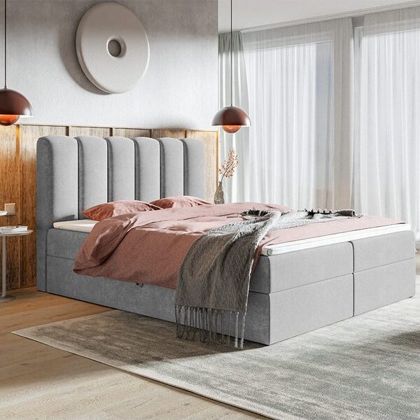 Box Model 10 Polstret Sengeramme Med Opbevaring Fra CozyQuilt Sleep | Håndlaves i Møbelstof, Fløjl, Velour & Læder - Billede 5