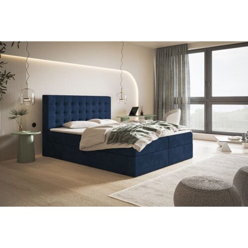 Box Model 2 Polstret Sengeramme Med Opbevaring Fra CozyQuilt Sleep | Håndlaves i Møbelstof, Fløjl, Velour & Læder - Billede 5