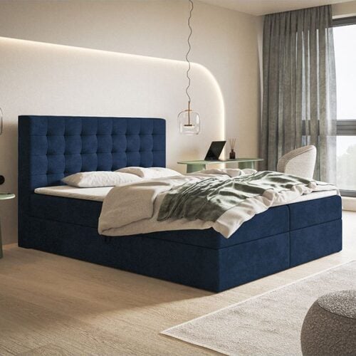 Box Model 2 Polstret Sengeramme Med Opbevaring Fra CozyQuilt Sleep | Håndlaves i Møbelstof, Fløjl, Velour & Læder - Billede 5