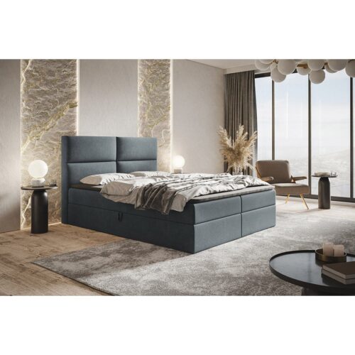 Box Model 3 Polstret Sengeramme Med Opbevaring Fra CozyQuilt Sleep | Håndlaves i Møbelstof, Fløjl, Velour & Læder - Billede 1