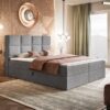 Box Model 5 Polstret Sengeramme Med Opbevaring Fra CozyQuilt Sleep | Håndlaves i Møbelstof, Fløjl, Velour & Læder - Billede 2